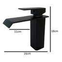 Ver imagem 4 de Torneira Cascata Banheiro Misturado Pia Baixa T6006 Preta Luuk Young