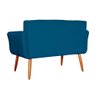 Namoradeira Decorativa Isabela Pés Palito Suede Azul Marinho Claro - DS Estofados - 3