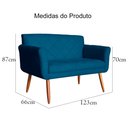 Ver imagem 4 de Namoradeira Decorativa Isabela Pés Palito Suede Azul Marinho Claro - DS Estofados