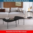 Ver imagem 4 de Mesa de Centro Orgânica Artesano 59 Cm (largura) em Mdp Nero (preto) e Pés em Aço Preto