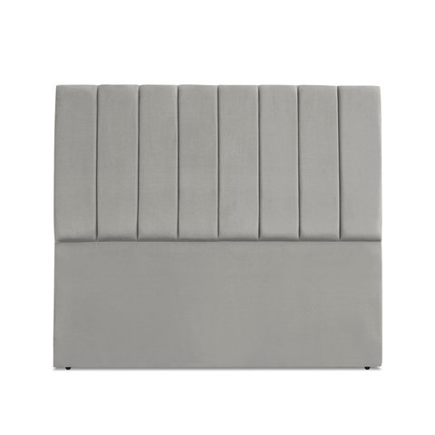 Cabeceira Estofada Carla 140 Suede Cinza Claro
