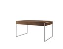 Ver imagem 2 de Mesa Industrial Filadélfia 137x90 Ferro Branco Tampo Amêndoa