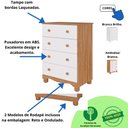 Ver imagem 3 de Cômoda Junior Simples 4 Gavetas 100% Mdf Faura