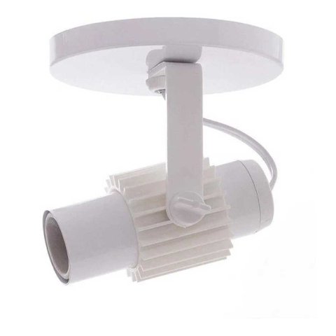 Spot B1 Simples Aletado Para 1x E27 Led Bulbo Branco C/ Branco - Bivolt