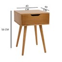 Ver imagem 3 de Mesa de Cabeceira 1 Gaveta Retrô Bege