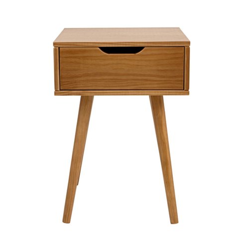 Mesa de Cabeceira 1 Gaveta Retrô Bege