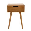 Ver imagem 1 de Mesa de Cabeceira 1 Gaveta Retrô Bege