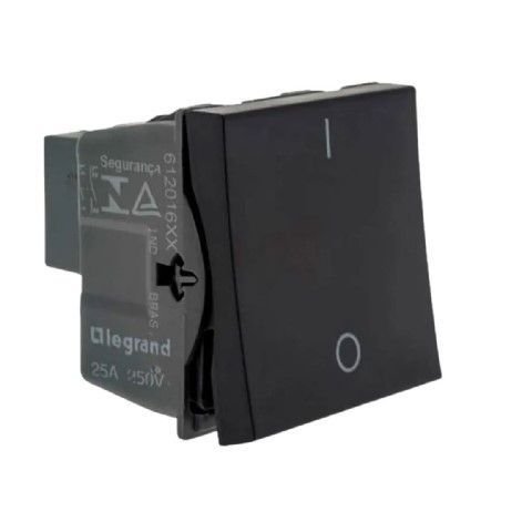 Modulo Interruptor Bipolar Simples 25a 250v Preto - Pial Plus+