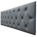 Ver imagem 4 de Cabeceira Estofada King Capitonê Luna Corino Cinza 195 X 80 cm RBL