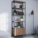 Ver imagem 1 de Estante 6 Prateleiras 2 Portas Estrutura de Aço Artetube Art in Móveis