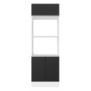 Ver mais imagens de Torre Quente Armário de Cozinha 100% MDF 70 cm para 2 Fornos Branco/Preto Acordes Madesa