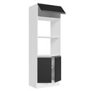 Ver imagem 4 de Torre Quente Armário de Cozinha 100% MDF 70 cm para 2 Fornos Branco/Preto Acordes Madesa