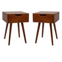 Ver imagem 1 de Conjunto 2 Mesas de Cabeceira 1 Gaveta Retrô 