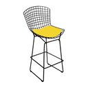 Ver imagem 2 de Kit 4 Banquetas Bistrô Bertoia Preta D70 com Assento Amarelo