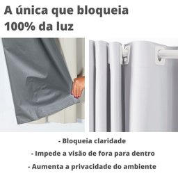 Cortina Blackout 2,80m X 1,60m Corta 100% a Luz para Sala Quarto Janela Cozinha Blecaute Lilás - 3