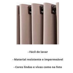 Cortina Blackout 2,80m X 1,60m Corta 100% a Luz para Sala Quarto Janela Cozinha Blecaute Lilás - 4