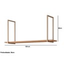 Ver imagem 2 de Prateleira Decorativa Sala Estar Suspensa Eloise 1.25cm Freijo - Mgm