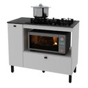 Ver imagem 4 de Balcão Cozinha Cooktop 5 Bocas Branco com 2 Portas e Nicho para Forno ou Forno-microondas Bl3316