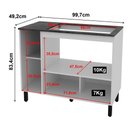 Ver imagem 6 de Balcão Cozinha Cooktop 5 Bocas Branco com 2 Portas e Nicho para Forno ou Forno-microondas Bl3316