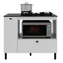 Ver imagem 3 de Balcão Cozinha Cooktop 5 Bocas Branco com 2 Portas e Nicho para Forno ou Forno-microondas Bl3316