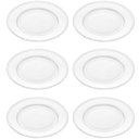 Ver imagem 1 de Kit 6 Pratos Rasos de Cristal Pearl Wolff 28cm Redondo Borda Bolinhas Refeição