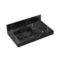 Ver imagem 7 de Conjunto para Banheiro com Espelho, Gabinete e Lavatório em Porcelanato com Cuba Esculpida 80cm Branco/Black