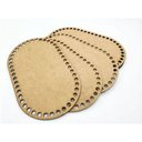 Ver imagem 1 de Kit 10 Base Ovalada 14x24 Cm Mdf para Cesto Crochê Fio de Malha