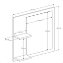 Ver imagem 3 de Conj Gab C/ Espelheira e Cuba para Banheiro Adonis - Pérola / Cinza