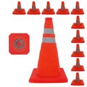 Ver imagem 3 de Cone Retratil Dobravel Kit 10 Uni Flexivel Obra Segurança Rodovia Sinalizaçao Estrada Rua Estacionam