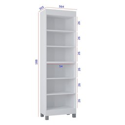 Estante Livreiro Versati Moderna Resistente e Prática Poquema - 3
