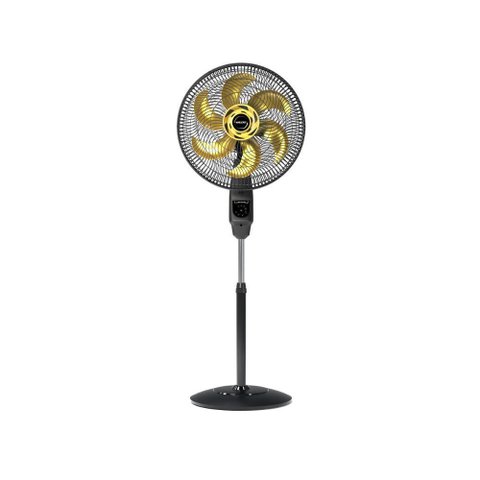 Ventilador de Coluna Mallory Chronos com Controle Remoto e Painel Touch Preto e Dourado 40cm - 220v