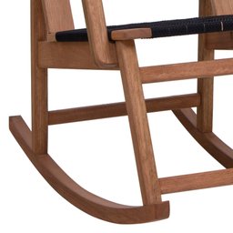 Poltrona de Balanço com Fita Trançada Garden Natural/Preto - 7