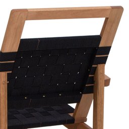 Poltrona de Balanço com Fita Trançada Garden Natural/Preto - 8