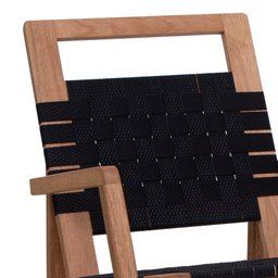 Poltrona de Balanço com Fita Trançada Garden Natural/Preto - 6