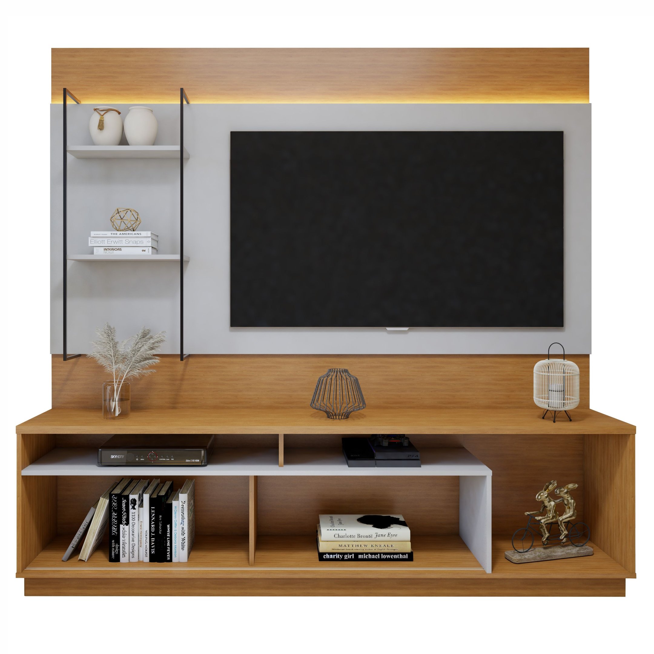 Rack com Painel para TV até 65 Polegadas 100% MDF com LED Granada - 11