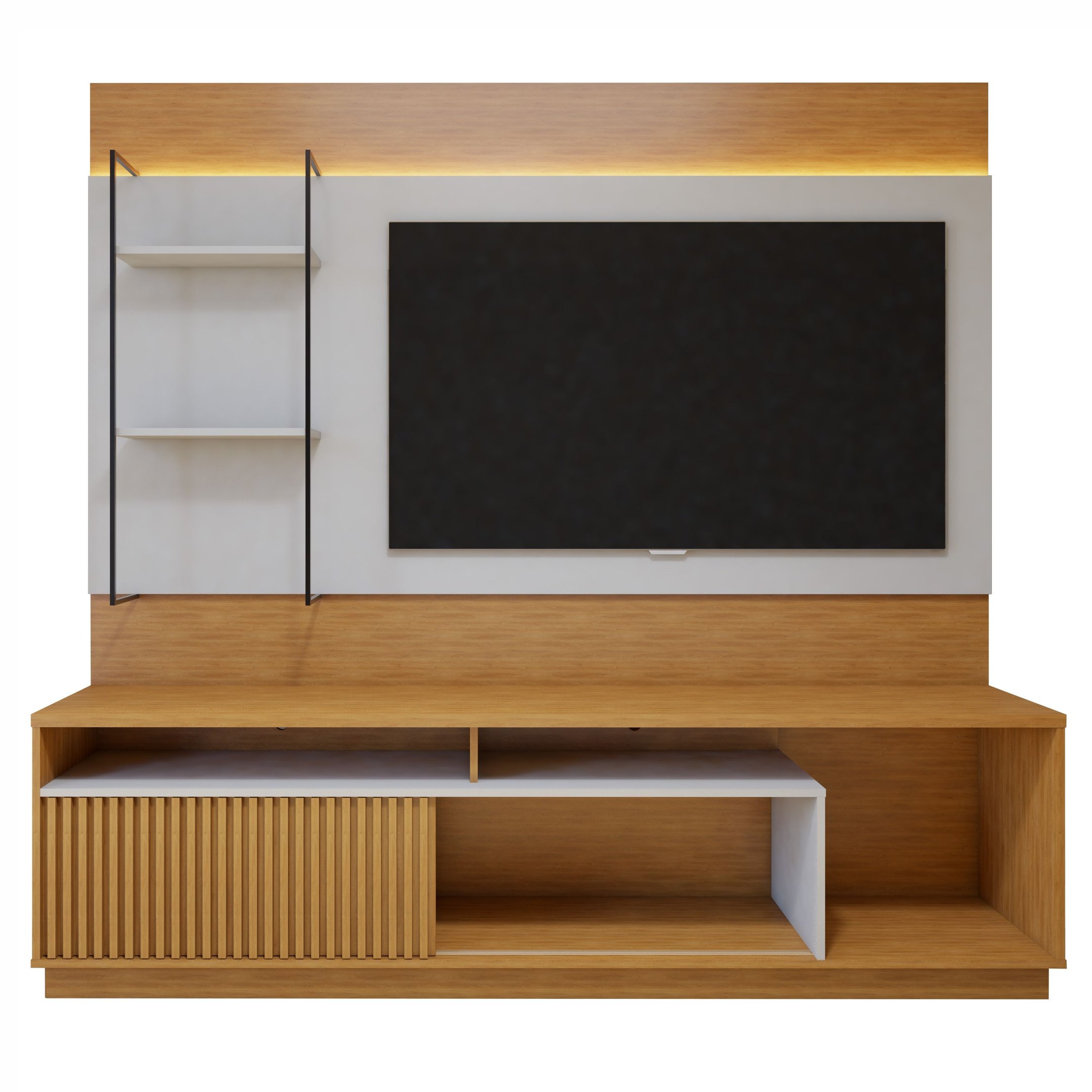 Rack com Painel para TV até 65 Polegadas 100% MDF com LED Granada - 12