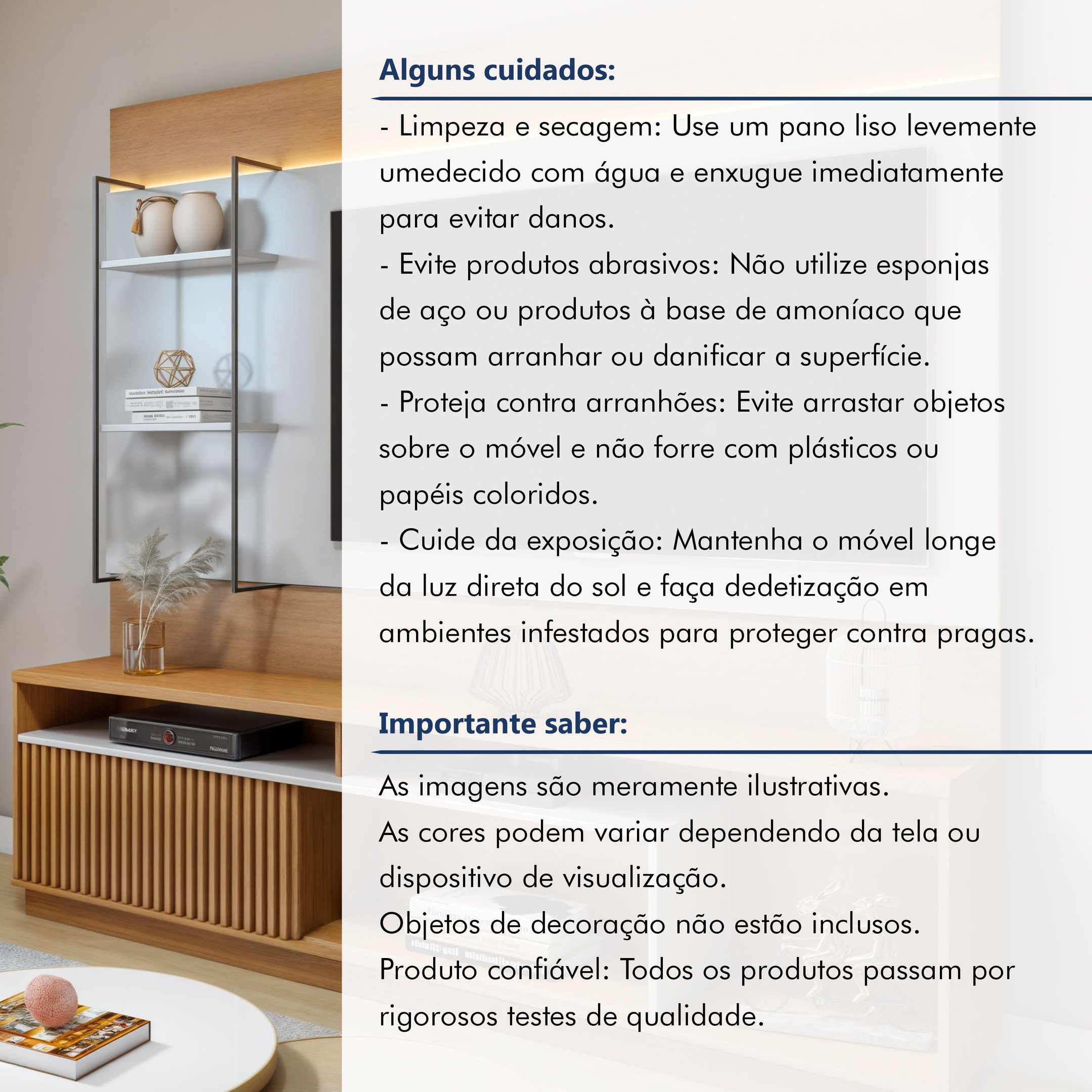 Rack com Painel para TV até 65 Polegadas 100% MDF com LED Granada - 10