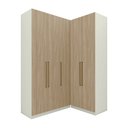 Ver imagem 2 de Guarda Roupa Modulado de Canto 5 Portas 3 Gavetas Seletto Henn