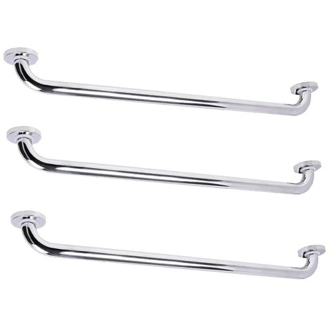 Alça Barra Apoio Kit 3 Uni Inox 70cm Idoso Criança Gestante Banheiro Suporte Acessibilidade Deficien