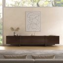 Ver imagem 1 de Rack 220 cm TV 85 Modular para Sala Grande 3 Portas Madeira Cor Imbuia Leila Idimex