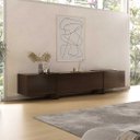 Ver imagem 2 de Rack 220 cm TV 85 Modular para Sala Grande 3 Portas Madeira Cor Imbuia Leila Idimex