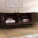 Ver imagem 5 de Rack 220 cm TV 85 Modular para Sala Grande 3 Portas Madeira Cor Imbuia Leila Idimex