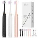 Ver imagem 1 de Super Kit 2 Escovas Elétrica Sônica Adulto Clean Pro Recarregável Multi Saúde