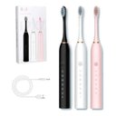 Ver imagem 2 de Super Kit 2 Escovas Elétrica Sônica Adulto Clean Pro Recarregável Multi Saúde