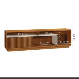 Rack para TV até 75 Polegadas 100% MDF Ripado Granada - 5
