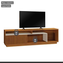 Rack para TV até 75 Polegadas 100% MDF Ripado Granada - 6