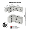 Ver imagem 6 de Armário de Cozinha Completa de Canto Suspenso 325 cm Preto Nice Madesa 01