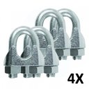 Ver imagem 1 de Kit 4 Clips Grampado para Cabo de Aço 8mm 5/16''
