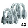 Kit 4 Clips Grampado para Cabo de Aço 8mm 5/16'' - 1