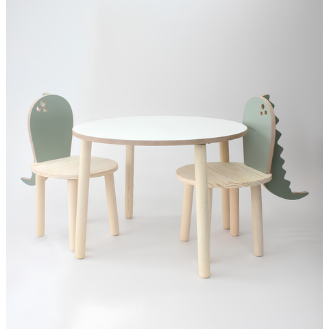 Conjunto Mesa com Duas Cadeiras Dinossauro